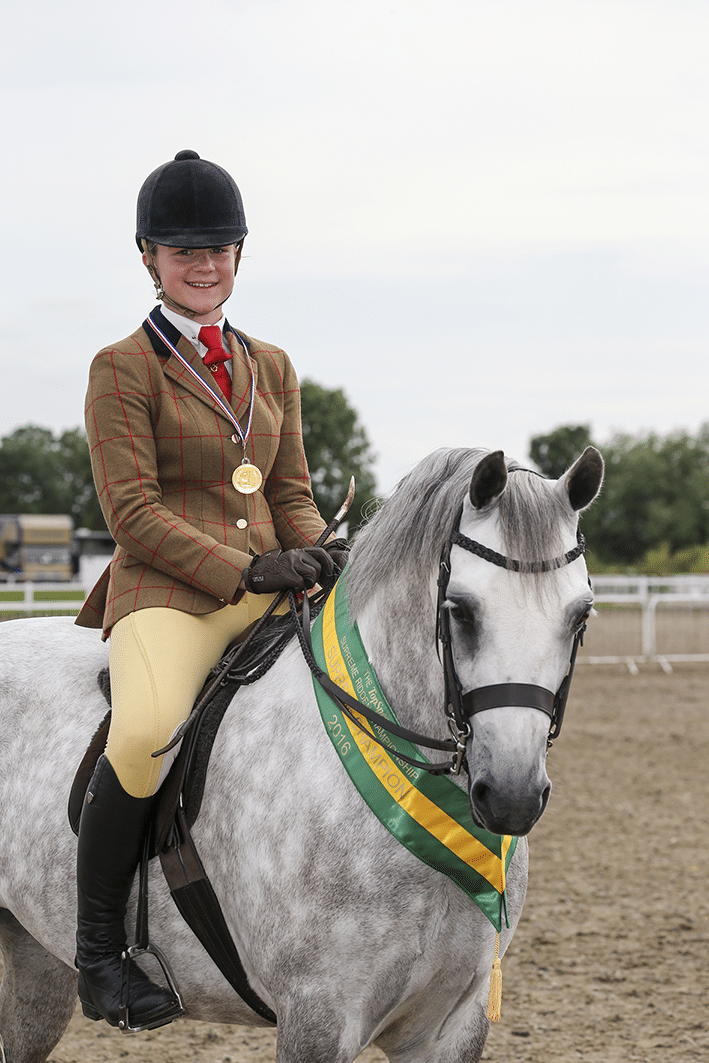 Inverin Paddy Supreme Ridden Champion at North of England Show ridden by Isabella Worthington and owned by Nicola Worthington French smaller