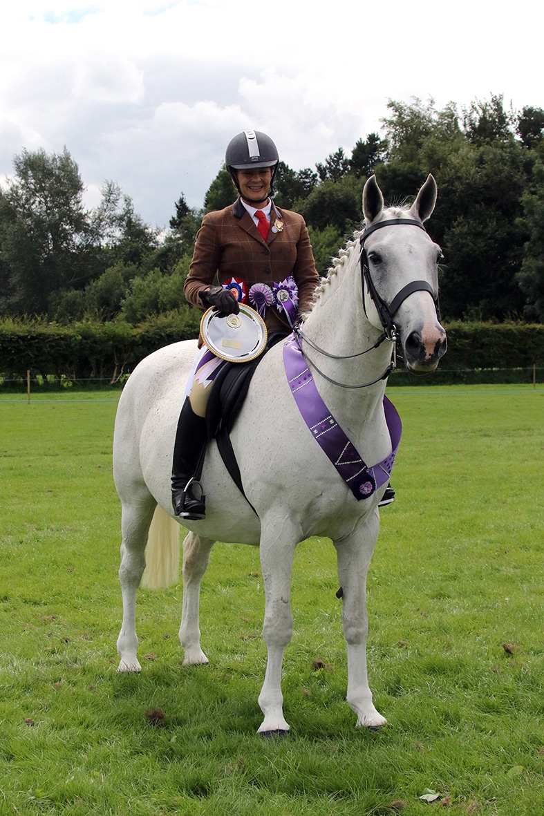 Maybe Q Supreme Ridden Veteran Champion Leek District Show qualifying for Olympia ridden by Samanth Bell