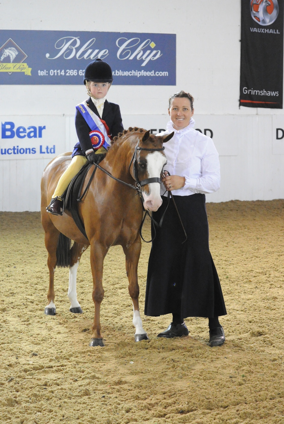 Summer BSPS Mini SHP Champion Charn Secret Legend ridden by Ruby Ward and owned by Kelly Ward